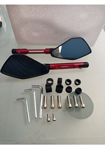 Motosiklet Modifiye Aynası Gece Görüşlü Kırmızı indirimleri