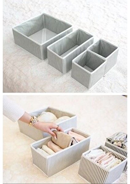 16 Parça Dolap Içi ve Çekmece Içi Düzenleyici Organizer Giysi, Çorap Saklama Kutu Seti fiyatları