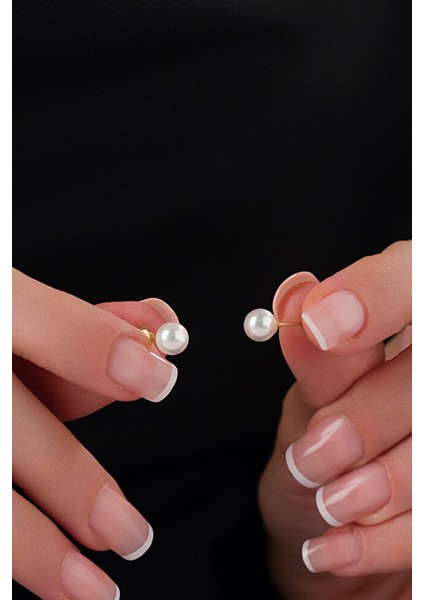 14 Ayar Altın Inci Küpe modelleri