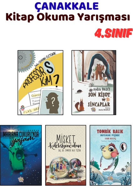 Çanakkale Kitap Okuma Yarışması 4.sınıf Kitapları, 5 Kitap Set, 4.sınıf Masal Öykü