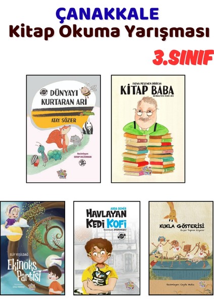 Çanakkale Kitap Okuma Yarışması 3.sınıf Kitapları, 5 Kitap Set, 3.sınıf Masal Öykü