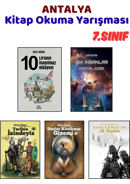Antalya Kitap Okuma Yarışması 7.sınıf Kitapları, 5 Kitap Set, 7.sınıf Masal Öykü