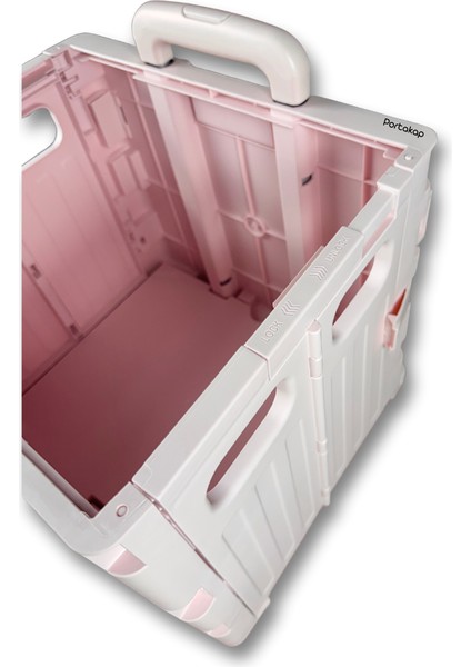 4 Tekerlekli, Pembe, 32L Standart Boy, Sabit Tutacaklı Alışveriş Arabası