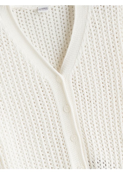 Yeni Sezon V Yaka Ajurlu Kız Çocuk Triko Hırka fiyatları