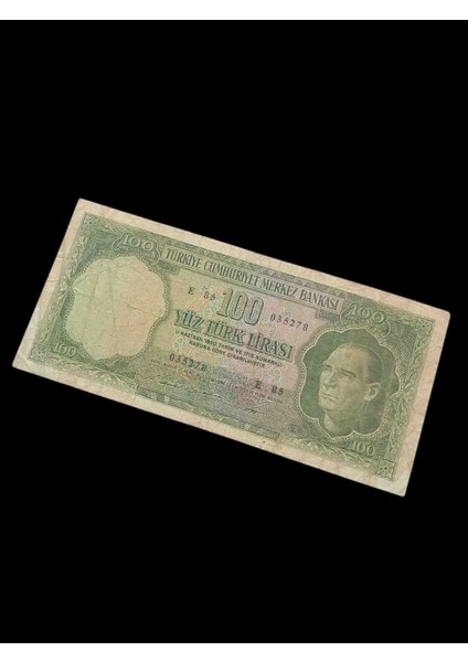 5. Emisyon 100 Türk Lirası Kağıt Koleksiyon Para Hobi Hediye Antika Darpane