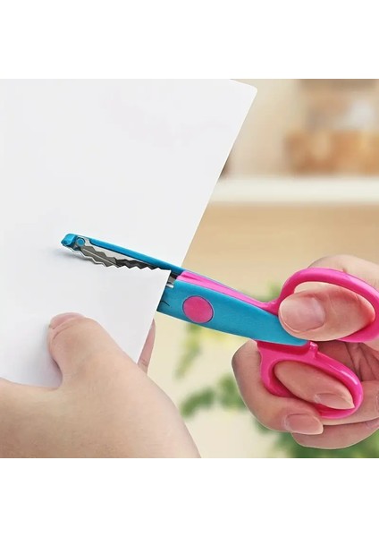 6'lı Dekoratif Makas Seti, Metal Dişli Bıçaklar - El Işleri, Ofis & Okul Için Mükemmel fırsatları