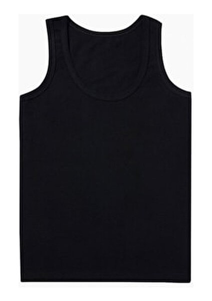 Erkek Çocuk Siyah Ribana Atlet