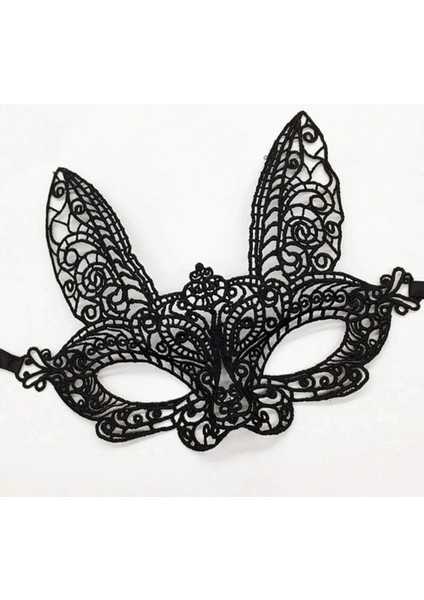 Siyah Renk Dantel Kesim Dantel Işlemeli Balo Parti Maskesi 7 No fiyatları