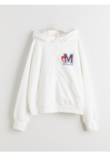 Yeni Sezon Kapüşonlu My Melody Baskılı Kız Çocuk Sweatshirt