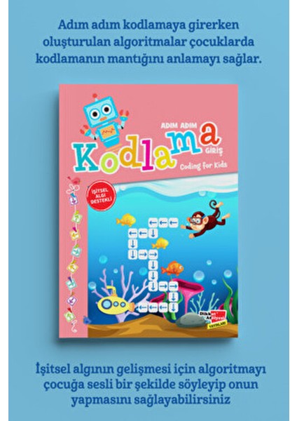 4-6 Yaş Okul Öncesi Adım Adım Kodlamaya Giriş - Canan Demir Pembe Büyük Boy