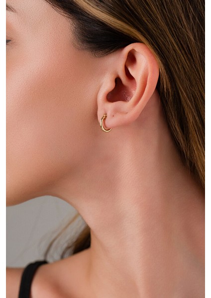 14 Ayar Altın Small Soft Halka Küpe