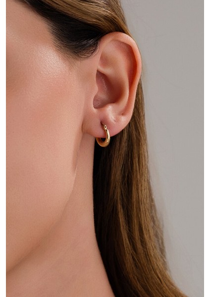 14 Ayar Altın Zarif Desenli Verona Model Halka Küpe fiyatları