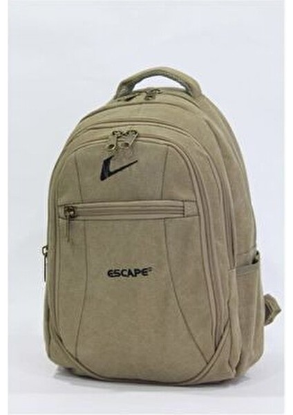 Unisex Siyah Kanvas Kumaş Laptop Bölmeli Outdoor Sırt Çantası 307 fırsatları