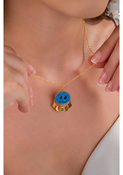14 Ayar Altın Gözlü Mardin Işi Pullu Süryani Kolye fiyatları