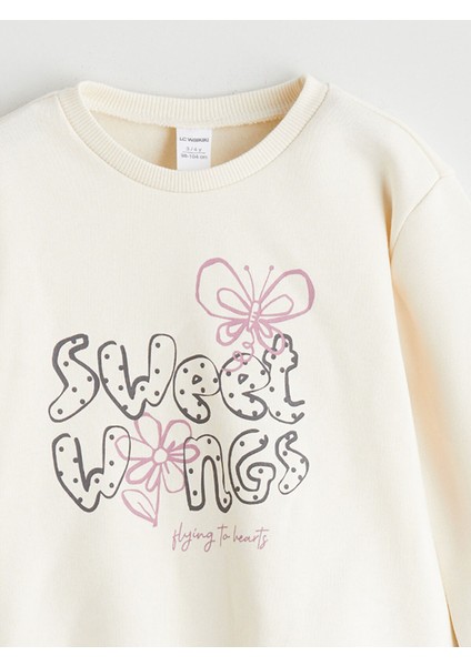 Yeni Sezon Bisiklet Yaka Kız Çocuk Sweatshirt fırsatları