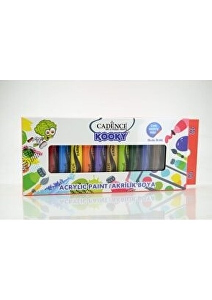 Cadence Kooky Akrilik Boya Seti 12 Renkli 15 ml Sanatsal Çalışmalar İçin Uygun