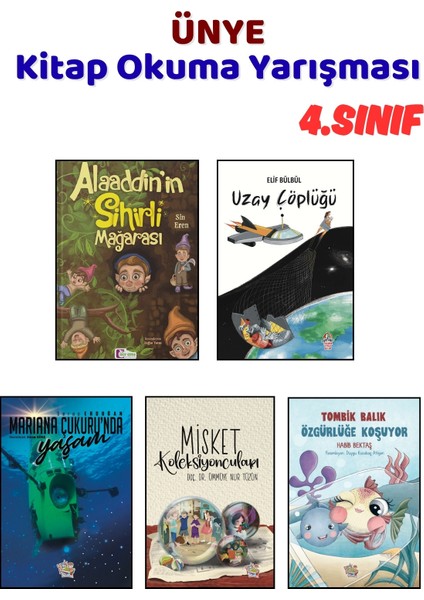Ünye Kitap Okuma Yarışması 4.sınıf Kitapları, 5 Kitap Set, 4.sınıf Masal Öykü