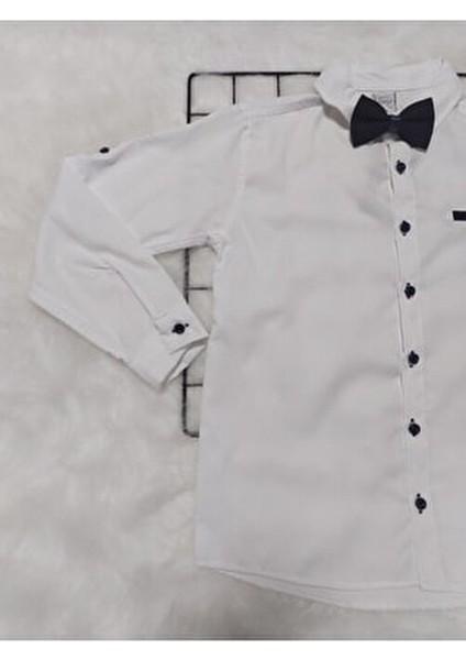 Erkek Çocuk Koldan Katlamalı Gömlekli Papyonlu Kemerli Takım fiyatları