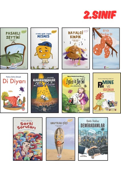 2.sınıf Okuma Kitapları Dev Set, 2.sınıf Masal Öykü Kitapları 11 Kitaplık Set