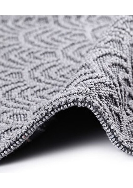 Shell Doğal Pamuklu 2'li Banyo Kilim Seti 60X100 50X60 cm Gri fırsatları