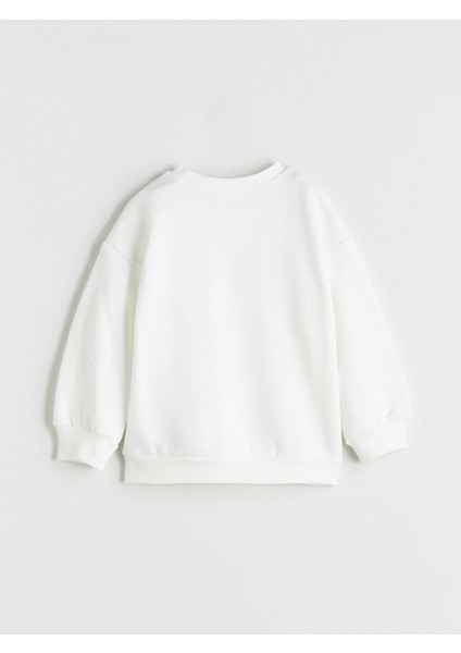 Yeni Sezon Bisiklet Yaka Uzun Kollu Atatürk Baskılı Kız Bebek Sweatshirt fırsatları