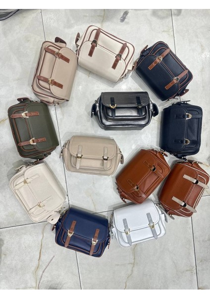 , Toka Aksesuar Detaylı,kapaklı,çok Gözlü,kadın Çapraz Çantası