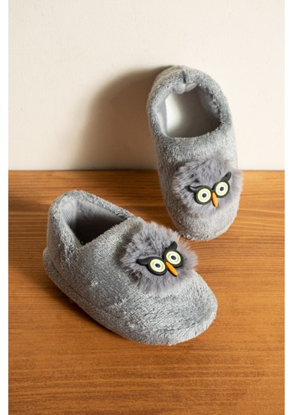 Erkek Çocuk Panduf Ev Patiği Pamuk Astarlı Baykuş Figür Ev Kreş Ayakkabısı Sevimli Baykuş fiyatları