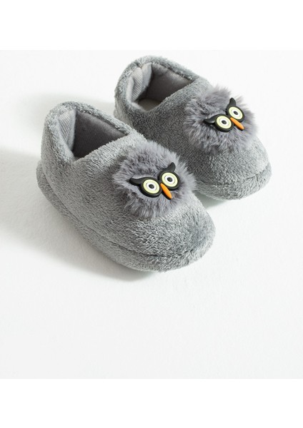 Erkek Çocuk Panduf Ev Patiği Pamuk Astarlı Baykuş Figür Ev Kreş Ayakkabısı Sevimli Baykuş fırsatları