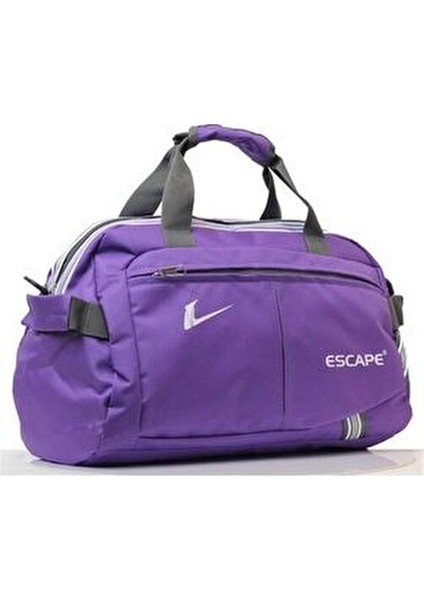 Mor Büyük Boy Spor Seyahat Çantası Kumaş Malzeme ile Kullanışlı ve Şık Tasarım