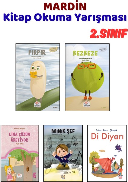Mardin Kitap Okuma Yarışması 2.sınıf Kitapları, 5 Kitap Set, 2.sınıf Masal Öykü