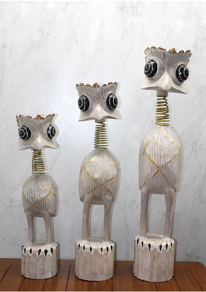 Ahşap 3'lü Deve Kuşu Seti 90 cm Trendy:7