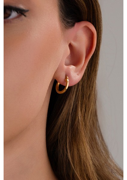 14 Ayar Altın Zarif Grek Halka Küpe fiyatları