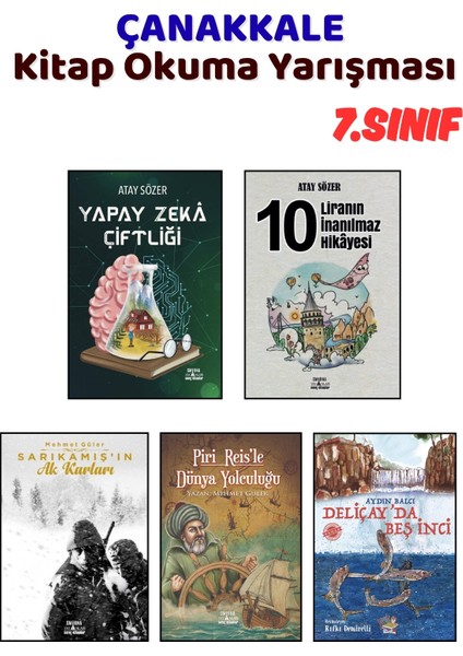 Çanakkale Kitap Okuma Yarışması 7.sınıf Kitapları, 5 Kitap Set, 7.sınıf Masal Öykü