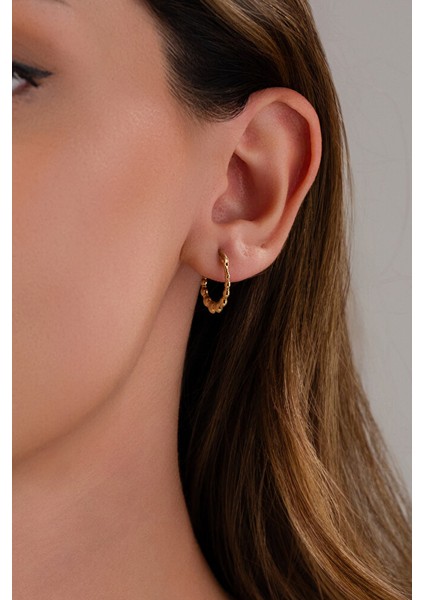 14 Ayar Altın Süzme Topçik Halka Küpe fiyatları