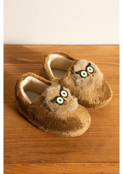 Erkek Çocuk Panduf Ev Patiği Pamuk Astarlı Baykuş Figür Ev Kreş Ayakkabısı Sevimli Baykuş modelleri