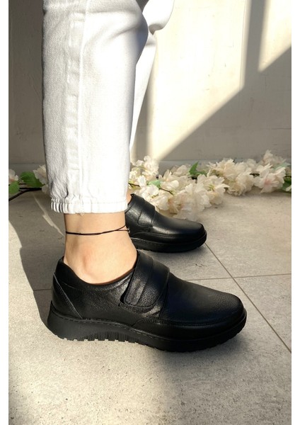 Hakiki Deri Ortopedik Taban Topuk Dikene Uygun Günlük Rahat Kadın Ayakkabı TMD202525 fiyatları