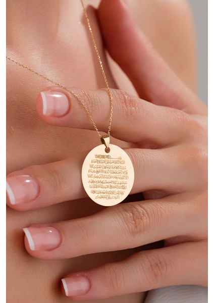 14 Ayar Altın Ayetel Kürsi Kolye fiyatları