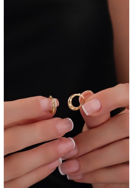 14 Ayar Altın Balmumu Model Halka Küpe modelleri