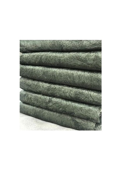 Yeşil Damar Desenli Kadife Koltuk Çekyat Örtüsü Parlak Kaymaz Taban Süngerli 1 Adet