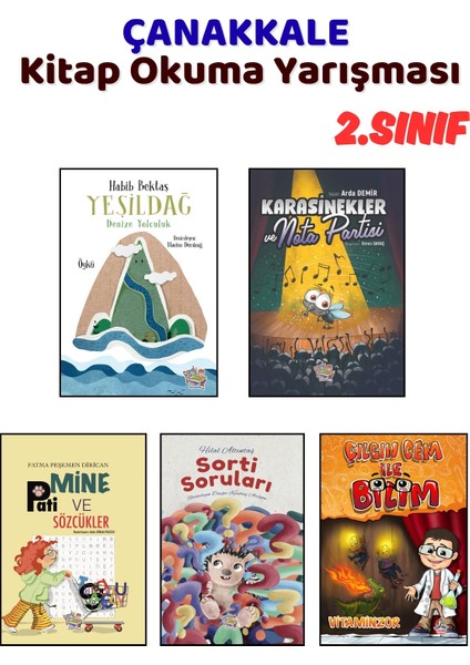 Çanakkale Kitap Okuma Yarışması 2.sınıf Kitapları, 5 Kitap Set, 2.sınıf Masal Öykü