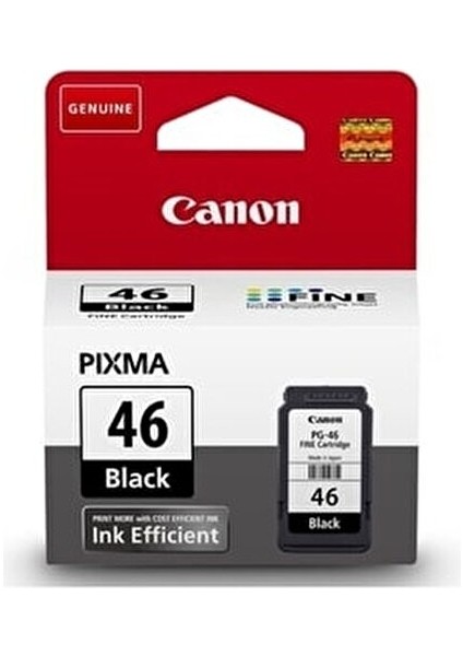 Pg-46 Siyah Mürekkep Kartuşu ( Pg-46 ) Pixma 46 Black Orijinal Kartuş