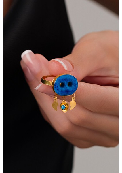 14 Ayar Altın Gözlü Mardin Işi Pullu Süryani Yüzük modelleri