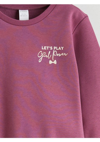Yeni Sezon Bisiklet Yaka Kız Çocuk Sweatshirt fırsatları