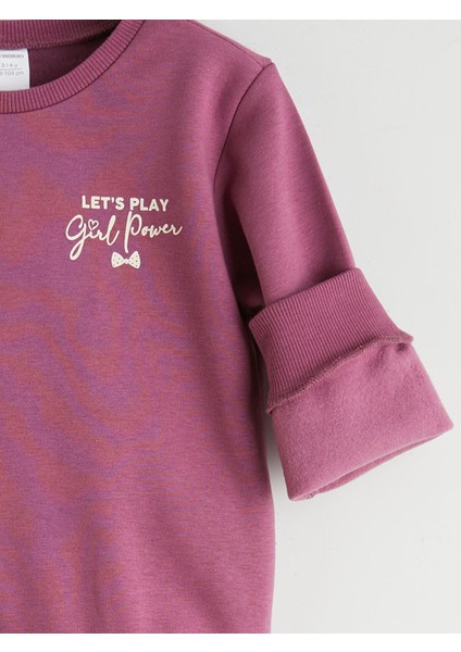 Yeni Sezon Bisiklet Yaka Kız Çocuk Sweatshirt indirimleri