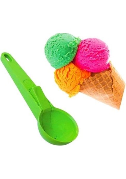 Buffer® Pratik Mandallı Plastik Dondurma Servis Sunum Kepçesi Kaşığı