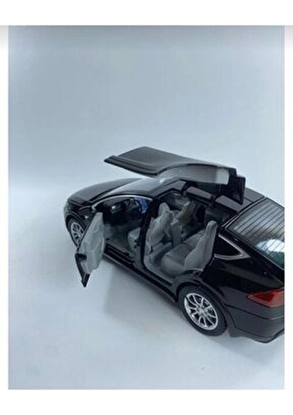 Oyuncak Tesla Araba Die Cast Model Metal Koleksiyon 21 cm Araç Sesli Çek Bırak Demir Araba fiyatları