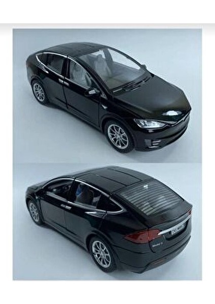 Oyuncak Tesla Araba Die Cast Model Metal Koleksiyon 21 cm Araç Sesli Çek Bırak Demir Araba indirimleri