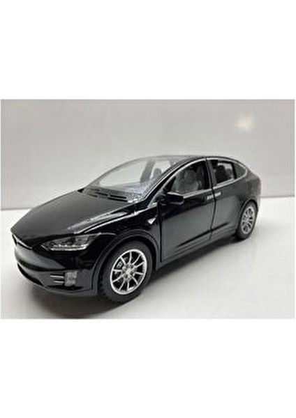Oyuncak Tesla Araba Die Cast Model Metal Koleksiyon 21 cm Araç Sesli Çek Bırak Demir Araba
