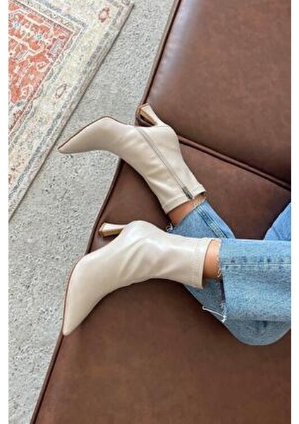 Poppin Kadın Pino Ökçe Deri Bot Bej fiyatları