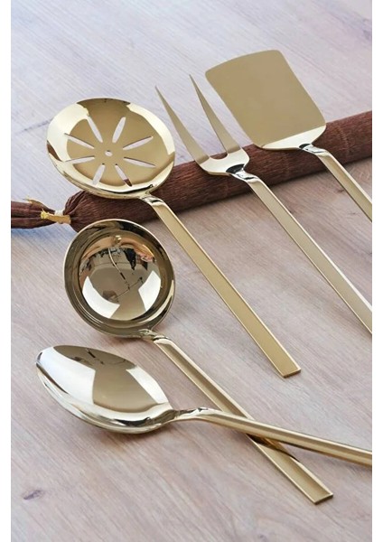 5 Parça Pırlanta Servis/sos Seti Gold Paslanmaz Çelik 18/10 fiyatları